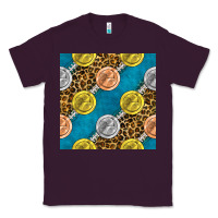 Plum american football medal with leopard Classic Tee - BundleAndBundleShop