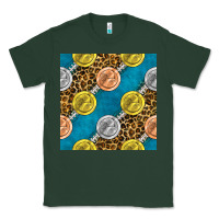 Sports Green american football medal with leopard Classic Tee - BundleAndBundleShop