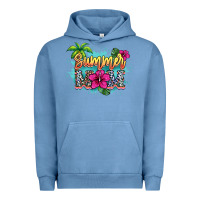 Pigment Pebble Blue summer mom Urban Hoodie - NancyCooperArtShop