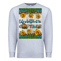 Heather Grey life is better at the cottage air freshener Premium Sweatshirt - HRA Design Shop