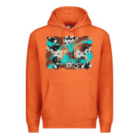 Carrot western cowhide turquoise and wood background Premium Hoodie - Artiststas