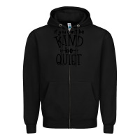 Black kind be quiet Zipper Hoodie - Unal Design