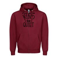 Burgundy kind be quiet Zipper Hoodie - Unal Design