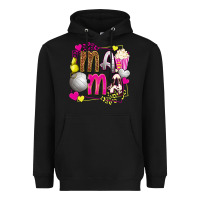 Black mama volleyball with popcorn Heavyweight Hoodie - texasbilliewilder