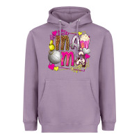 Lavender mama volleyball with popcorn Heavyweight Hoodie - texasbilliewilder