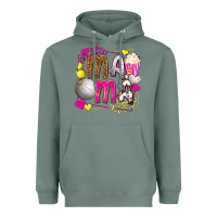 Sage mama volleyball with popcorn Heavyweight Hoodie - texasbilliewilder