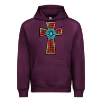 Mauve Wine christmas cross Urban Hoodie - BarkalooDesign