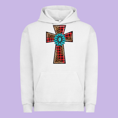 Christmas Cross Urban Hoodie Designed By Barkaloodesign