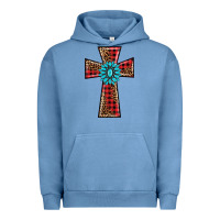 Pigment Pebble Blue christmas cross Urban Hoodie - BarkalooDesign