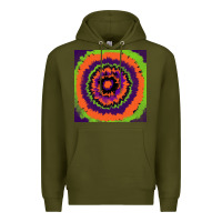 Army Green halloween tie  dye pattern Premium Hoodie - RanaPortraitStore