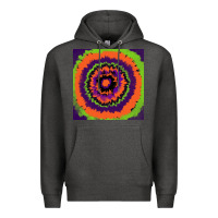 Charcoal Heather halloween tie  dye pattern Premium Hoodie - RanaPortraitStore