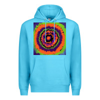 Ocean Blue halloween tie  dye pattern Premium Hoodie - RanaPortraitStore
