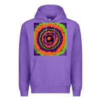 Purple halloween tie  dye pattern Premium Hoodie - RanaPortraitStore