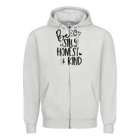 Dove Grey kind Zipper Hoodie - Unal Design