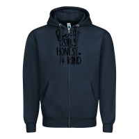 Navy kind Zipper Hoodie - Unal Design