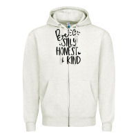 Oatmeal Heather kind Zipper Hoodie - Unal Design