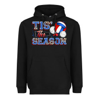 Black tis' the season volleyball Heavyweight Hoodie - Zillion Design Studio