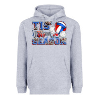 Heather Grey tis' the season volleyball Heavyweight Hoodie - Zillion Design Studio
