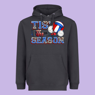 Tis' The Season Volleyball Heavyweight Hoodie Designed By Zillion Design Studio