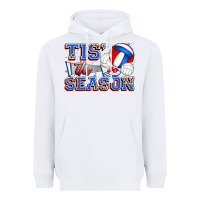White tis' the season volleyball Heavyweight Hoodie - Zillion Design Studio