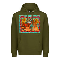 Army Green pumpkin sunflower tumbler Premium Hoodie - AdoDesignShop