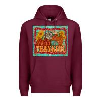 Burgundy pumpkin sunflower tumbler Premium Hoodie - AdoDesignShop