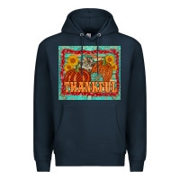 Navy pumpkin sunflower tumbler Premium Hoodie - AdoDesignShop