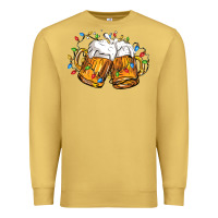 Antique Gold beer with christmas lights Premium Sweatshirt - FaDigitalArtStudio