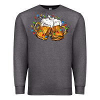 Charcoal Heather beer with christmas lights Premium Sweatshirt - FaDigitalArtStudio