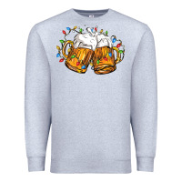 Heather Grey beer with christmas lights Premium Sweatshirt - FaDigitalArtStudio