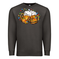 Beer With Christmas Lights Premium Sweatshirt | Teevron