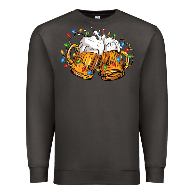 Beer With Christmas Lights Premium Sweatshirt by FaDigitalArtStudio | Teevron