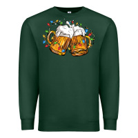 Sports Green beer with christmas lights Premium Sweatshirt - FaDigitalArtStudio