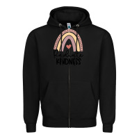 Black kindness Zipper Hoodie - Unal Design