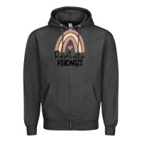 Charcoal Heather kindness Zipper Hoodie - Unal Design