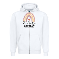 White kindness Zipper Hoodie - Unal Design