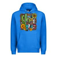 True Royal western cactus with cowboy boots and sunflowers Premium Hoodie - Artiststas