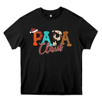 Black Papa Claus Heavy Core Tee - CowhideDigitalArt