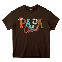 Chocolate Brown Papa Claus Heavy Core Tee - CowhideDigitalArt