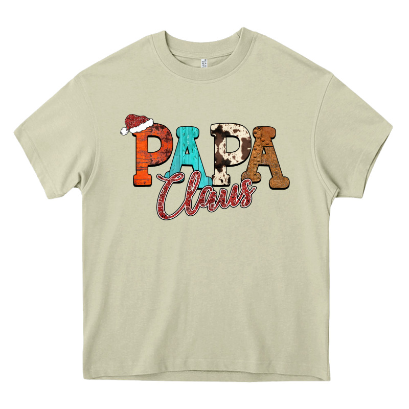 Papa Claus Heavy Core Tee by CowhideDigitalArt | Teevron