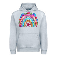 Heather Grey summer rainbow Urban Hoodie - NancyCooperArtShop