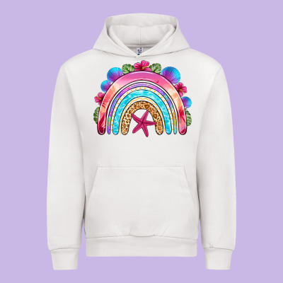 Summer Rainbow Urban Hoodie Designed By Nancycooperartshop