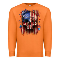 Carrot 4th of July skull American flag Premium Sweatshirt - Neo Western