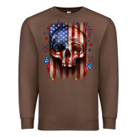 Chestnut 4th of July skull American flag Premium Sweatshirt - Neo Western