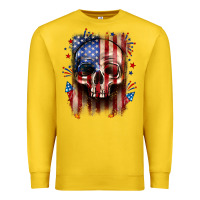 Lemon 4th of July skull American flag Premium Sweatshirt - Neo Western