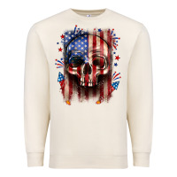 Sandshell 4th of July skull American flag Premium Sweatshirt - Neo Western