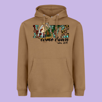 Love Came Down Holy Family Heavyweight Hoodie Designed By Ranaportraitstore