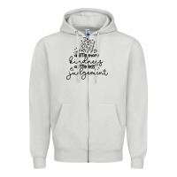 Dove Grey kindness Zipper Hoodie - Unal Design