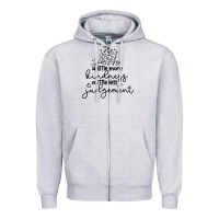 Heather Grey kindness Zipper Hoodie - Unal Design