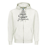 Oatmeal Heather kindness Zipper Hoodie - Unal Design